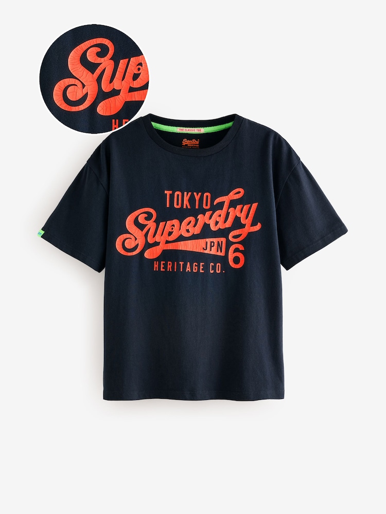 Superdry Navy Essentials T-Shirt - Image 1 of 5