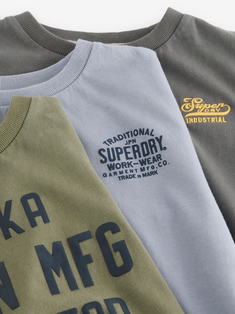 Superdry Multicolour T-Shirt 3 Pack - Image 8 of 10