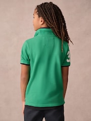Superdry Green Embroidered Polo Shirt - Image 2 of 9