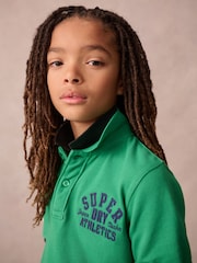Superdry Green Embroidered Polo Shirt - Image 3 of 9