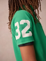 Superdry Green Embroidered Polo Shirt - Image 4 of 9
