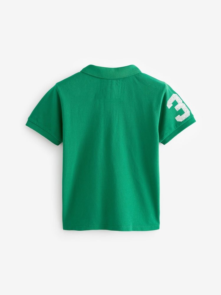Superdry Green Embroidered Polo Shirt - Image 7 of 9