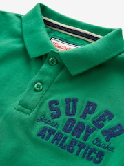 Superdry Green Embroidered Polo Shirt - Image 8 of 9