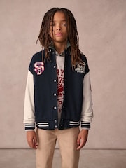 Superdry Navy Varsity Bomber Jacket - Image 1 of 13