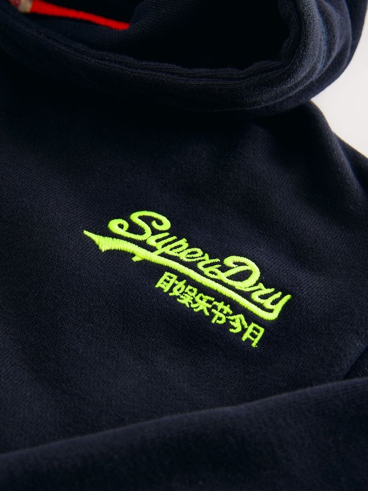 Superdry Navy Essentials Hoodie - Image 11 of 11 Superdry Navy Essentials Hoodie - Image 11 of 11
