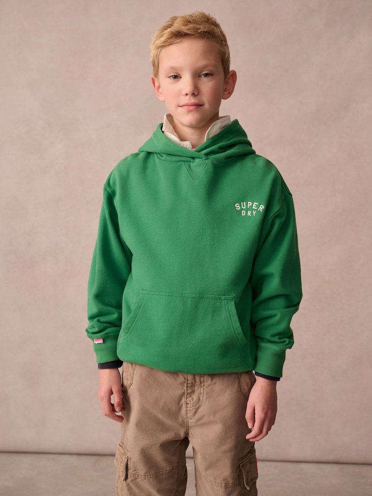 Verde - Sudadera básica con capucha de Superdry - Imagen 1 de 8