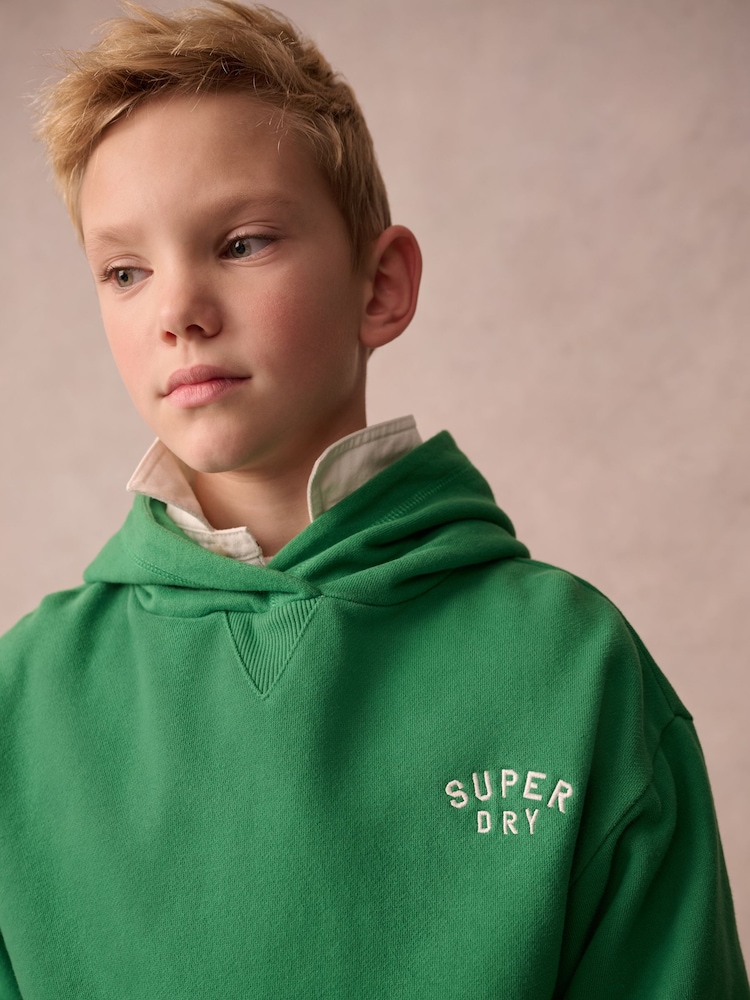 Superdry Green Essentials Hoodie - Image 3 of 8