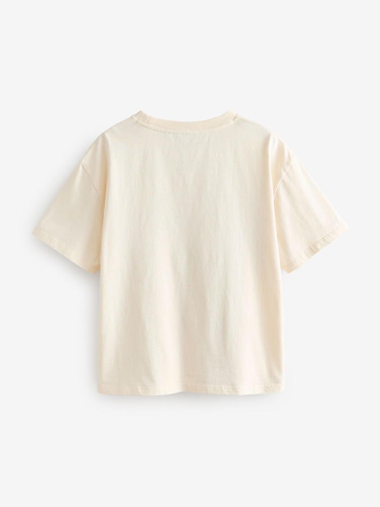 Superdry Oatmeal Printed T-Shirt - Image 2 of 5 Superdry Oatmeal Printed T-Shirt - Image 2 of 5