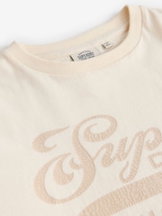 Superdry Oatmeal Printed T-Shirt - Image 3 of 5