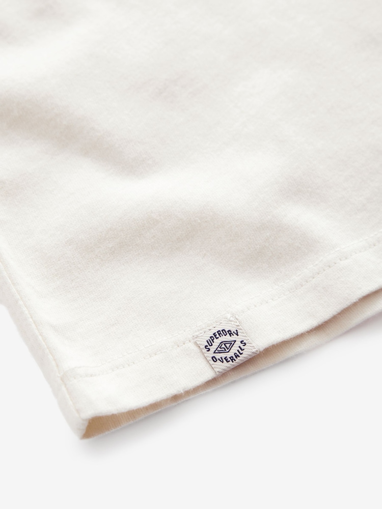 Superdry Oatmeal Printed T-Shirt - Image 5 of 5 Superdry Oatmeal Printed T-Shirt - Image 5 of 5