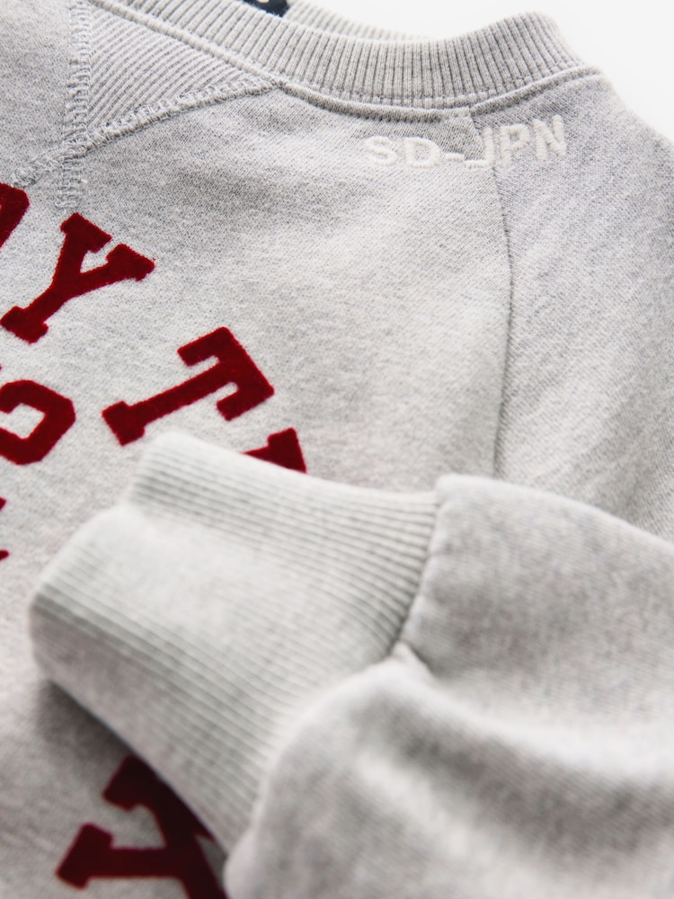 Superdry Grey Marl 72 Sweatshirt - Image 3 of 4