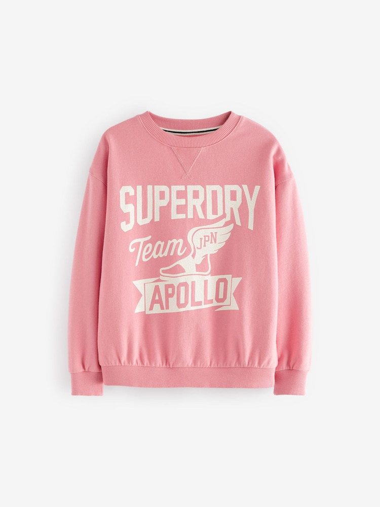 Superdry Pink Sweat Top - Image 6 of 10