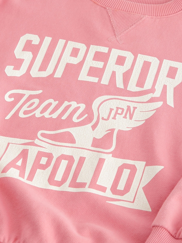 Superdry Pink Sweat Top - Image 8 of 10