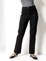 Roman Black Straight Leg Ponte Trousers - Image 1 of 2