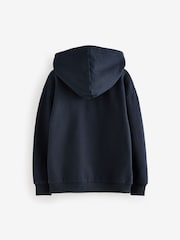Superdry Navy Zip Through Varsity Hoodie - Image 7 of 11