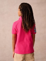 Superdry Pink Embroidered Polo Shirt - Image 2 of 11