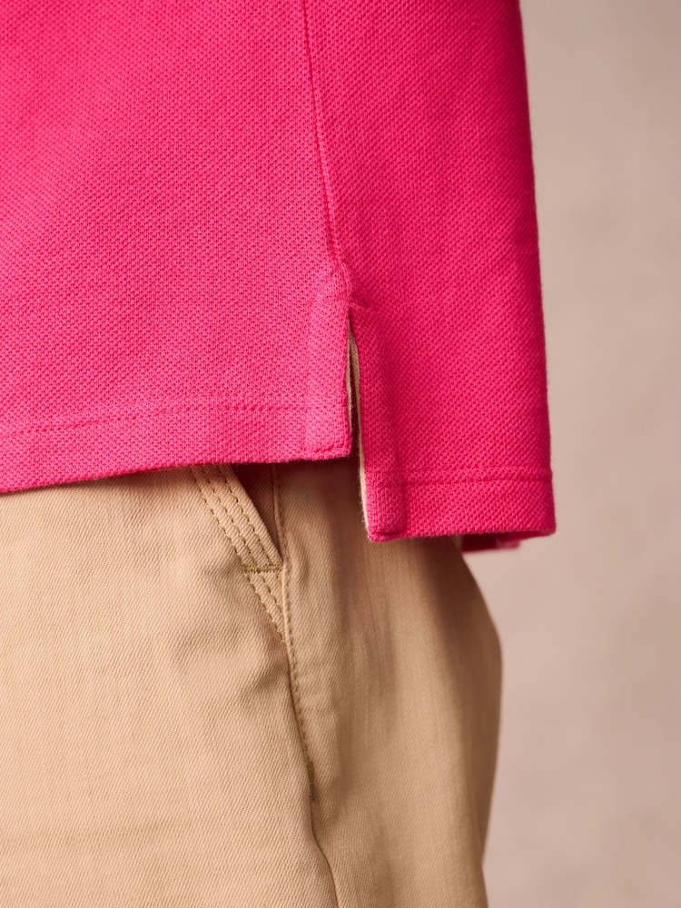 Superdry Pink Embroidered Polo Shirt - Image 6 of 11