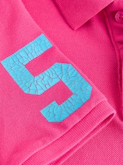 Superdry Pink Embroidered Polo Shirt - Image 9 of 11