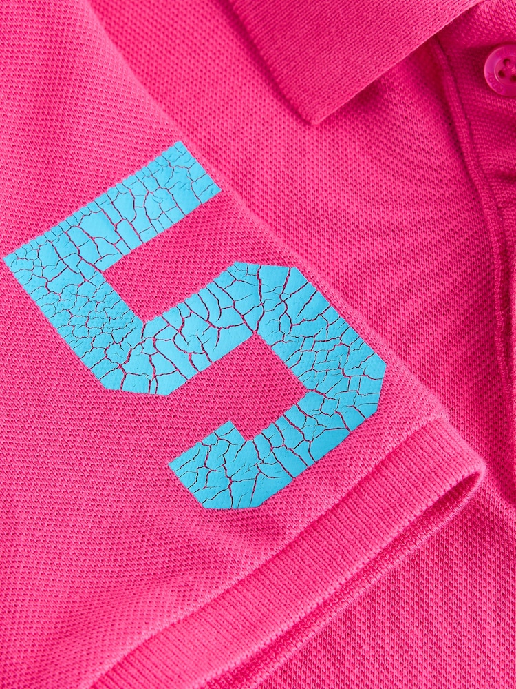 Superdry Pink Embroidered Polo Shirt - Image 9 of 11