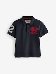 Superdry Navy Embroidered Polo Shirt - Image 5 of 7