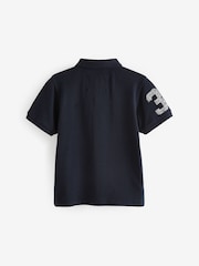 Superdry Navy Embroidered Polo Shirt - Image 6 of 7