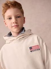 Superdry Cream Classic Flag Hoodie - Image 3 of 8