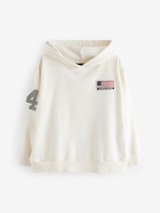 Superdry Cream Classic Flag Hoodie - Image 6 of 8