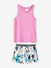 Pink Animal Ribbed Vest Short Pyjamas - Image 5 of 8