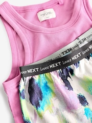 Pink Animal Ribbed Vest Short Pyjamas - Image 8 of 8