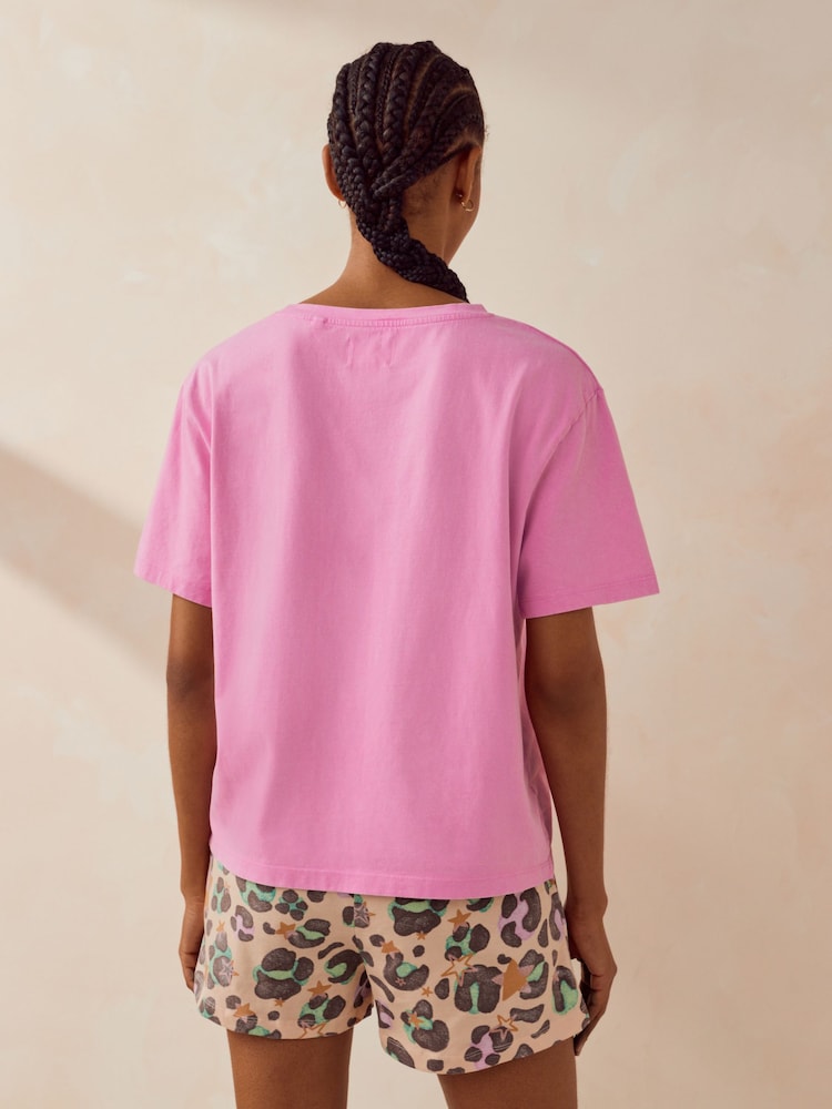 Pink Animal 100% Cotton Short Pyjamas Set - Image 2 of 7