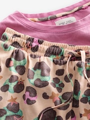 Pink Animal 100% Cotton Short Pyjamas Set - Image 4 of 7