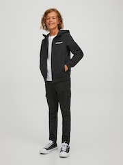 JACK & JONES Black Hooded Bomber Jacket - Image 3 of 8