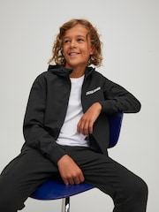 JACK & JONES Black Hooded Bomber Jacket - Image 4 of 8