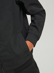 JACK & JONES Black Hooded Bomber Jacket - Image 5 of 8