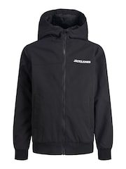 JACK & JONES Black Hooded Bomber Jacket - Image 7 of 8