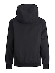JACK & JONES Black Hooded Bomber Jacket - Image 8 of 8