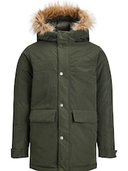 JACK & JONES Green Parka Jacket - Image 1 of 2