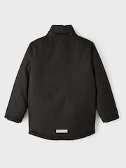 Name It Black Zip Up Faux Fur Parka Jacket - Image 3 of 5