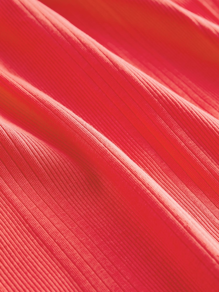 Red Floral Rib Vest Short 100% Cotton Pyjamas Set - Image 7 of 7 Red Floral Rib Vest Short 100% Cotton Pyjamas Set - Image 7 of 7