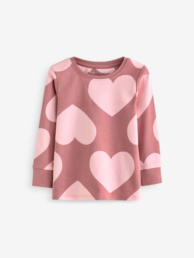 Neutral/ Pink Heart Stampy Pyjamas 3 Pack (9mths-16yrs) - Image 10 of 13
