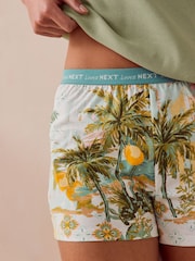 Sage Green Rib Vest Short 100% Cotton Pyjamas Set - Image 4 of 9