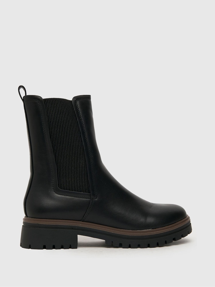 Črni škornji z debelim podplatom Schuh Amara Chelsea - Slika 1 iz 4 Črni škornji z debelim podplatom Schuh Amara Chelsea - Slika 1 iz 4