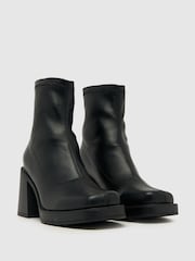 Schuh Brielle Platform Stretch Black Boots - Image 2 of 4