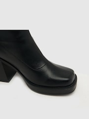 Schuh Brielle Platform Stretch Black Boots - Image 3 of 4