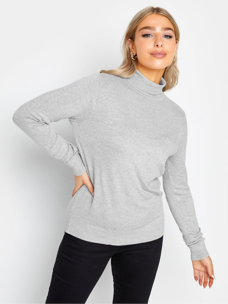 M&Co Grey Roll Neck Jumper - Image 1 of 4