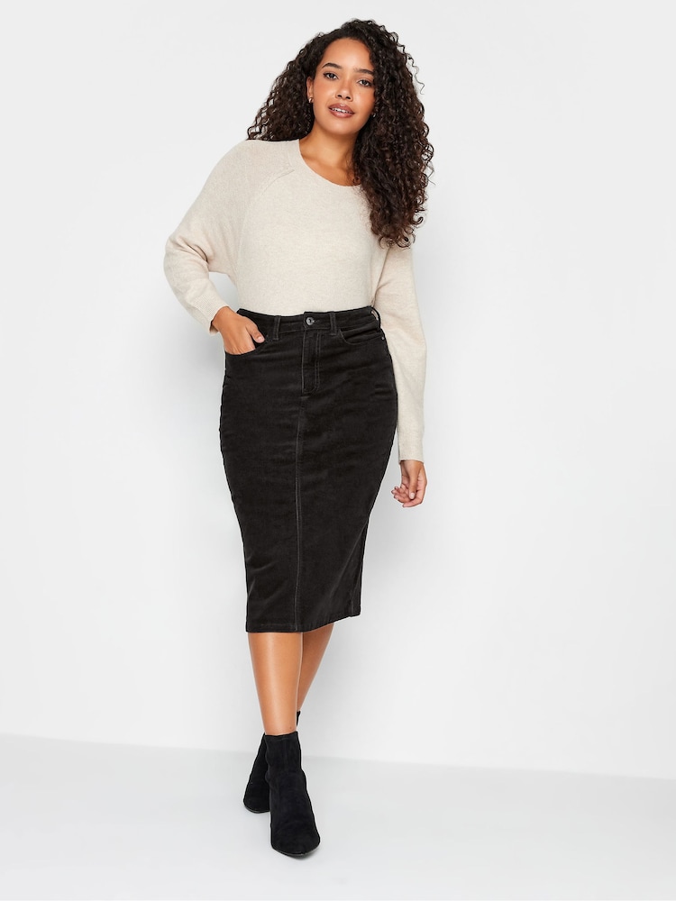 M&Co Black Midi Cord Cotton Skirt - Image 2 of 4