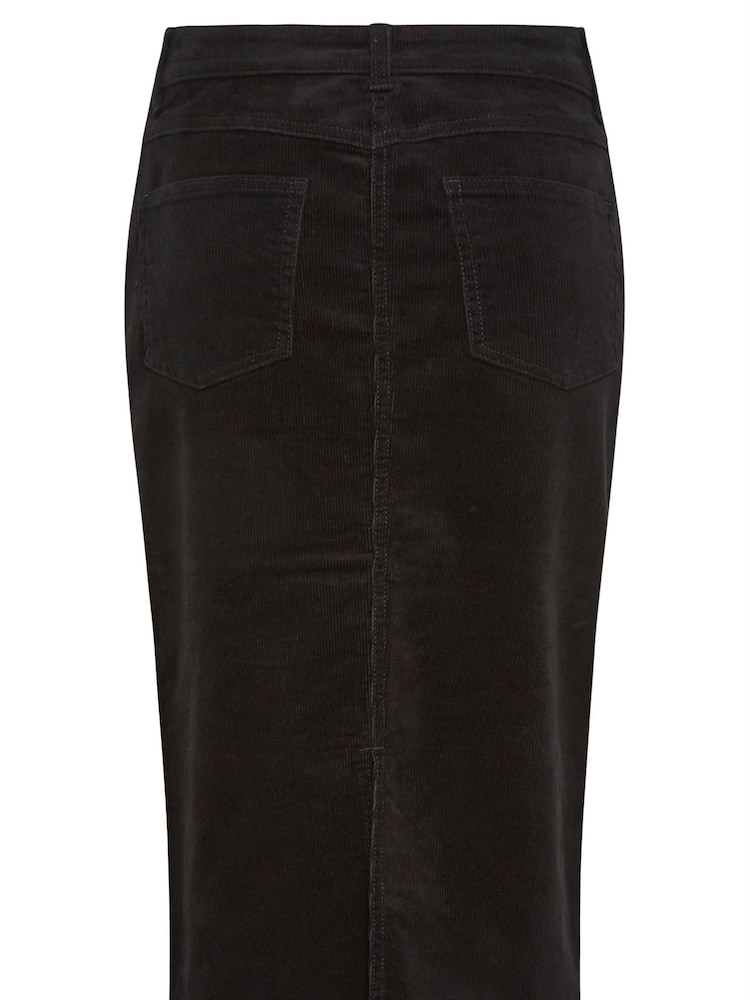 M&Co Black Midi Cord Cotton Skirt - Image 4 of 4