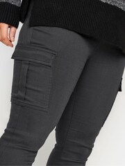 Yours Curve Grey Cargo Grace Jeggings - Image 4 of 4