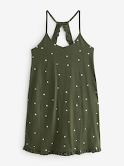 Khaki Spot 100% Cotton Slip Nightie - Image 6 of 7