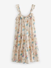 Cream Floral Cotton Frill Nightie - Image 6 of 7